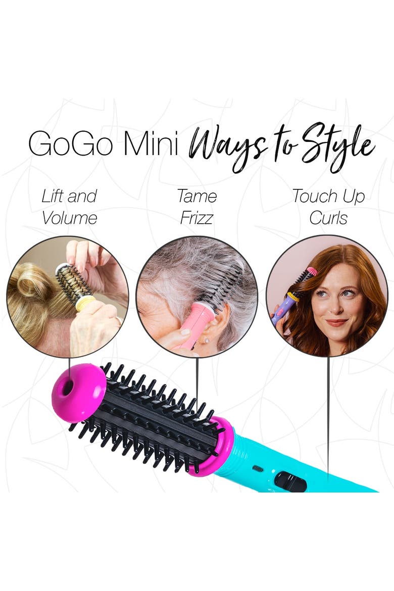 Gogo Mini Round Brush, Alternate, color, Peachy Pink