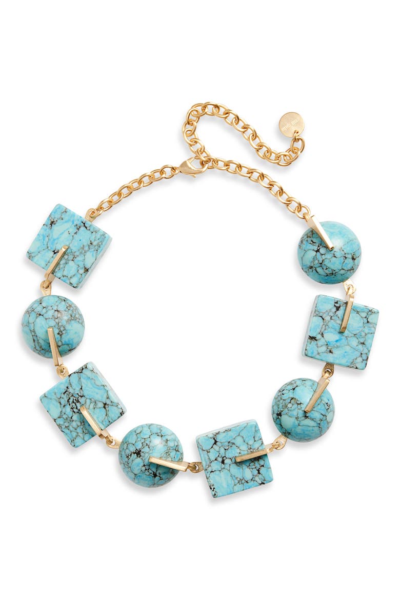 Laguna Stone Choker Necklace, Main, color, IBIZA TURQUOISE