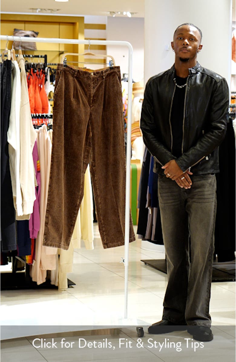 Pleated Cotton Corduroy Cargo Pants, sales video thumbnail