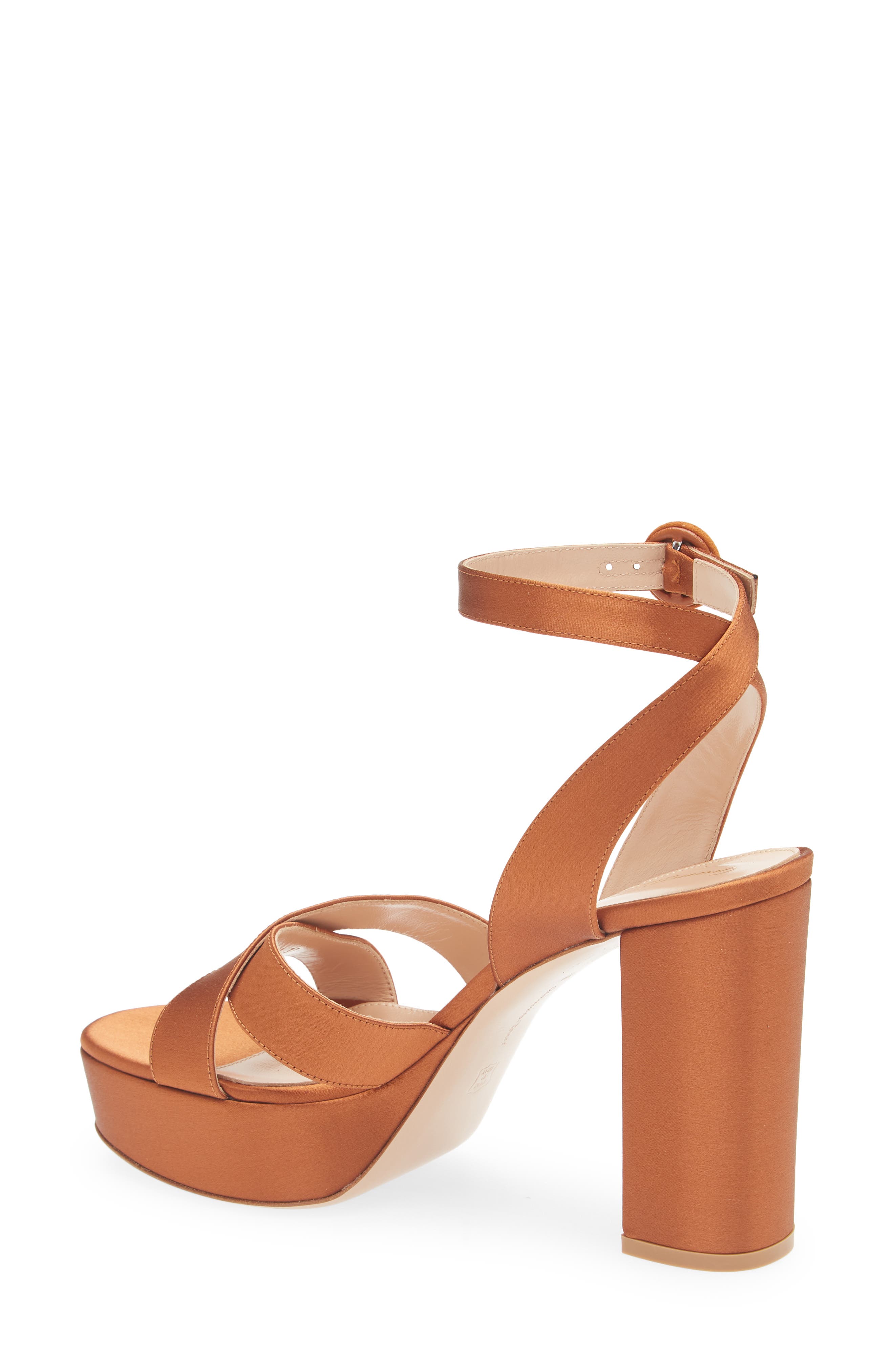Gianvito Rossi Ankle Strap Platform Sandal, Alternate, color, Sedona