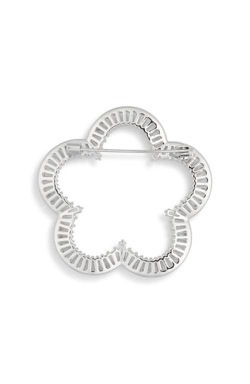 Eye Candy Los Angeles Ayesha Cubic Zirconia Flower Outline Brooch