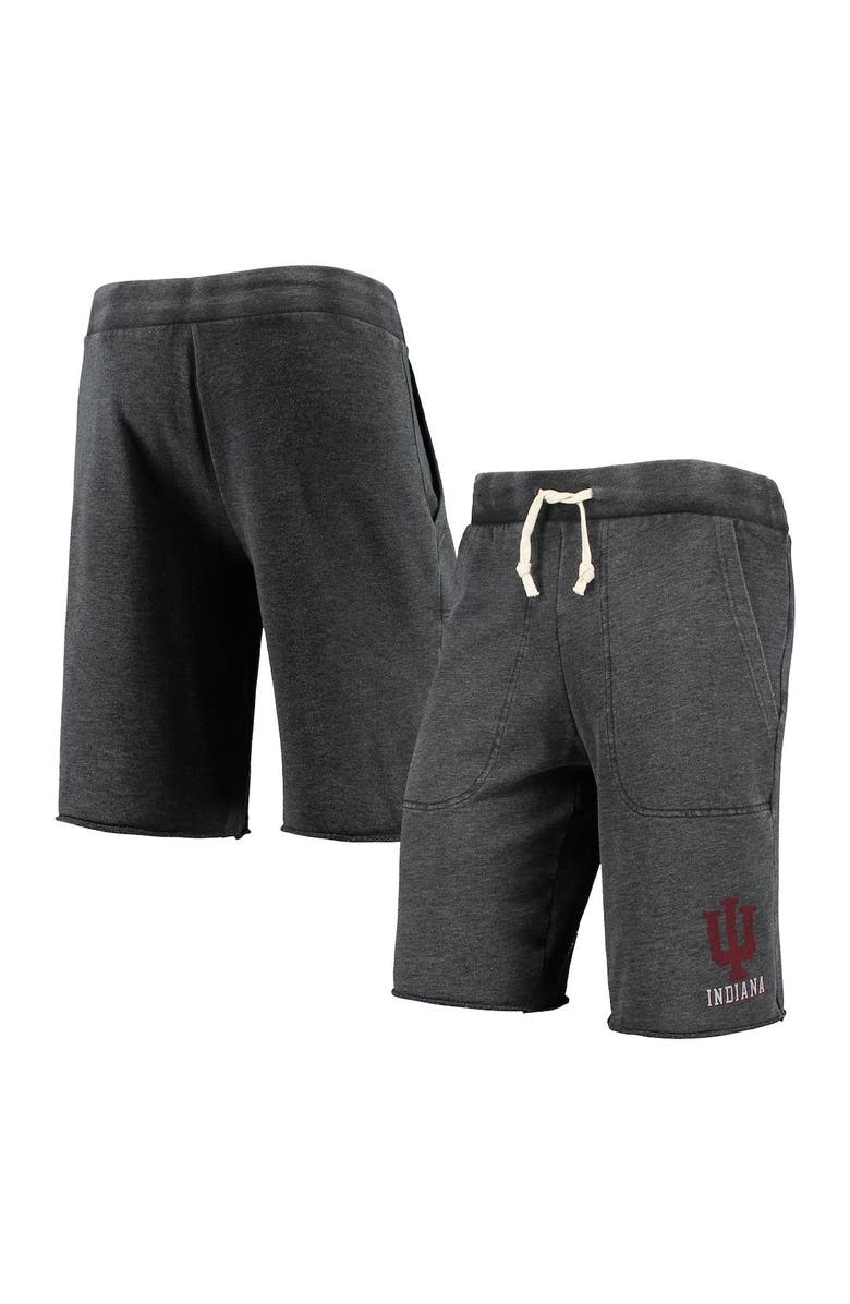 ALTERNATIVE APPAREL Men's Heathered Black Alternative Apparel Indiana Hoosiers Victory Lounge Shorts, Main, color,