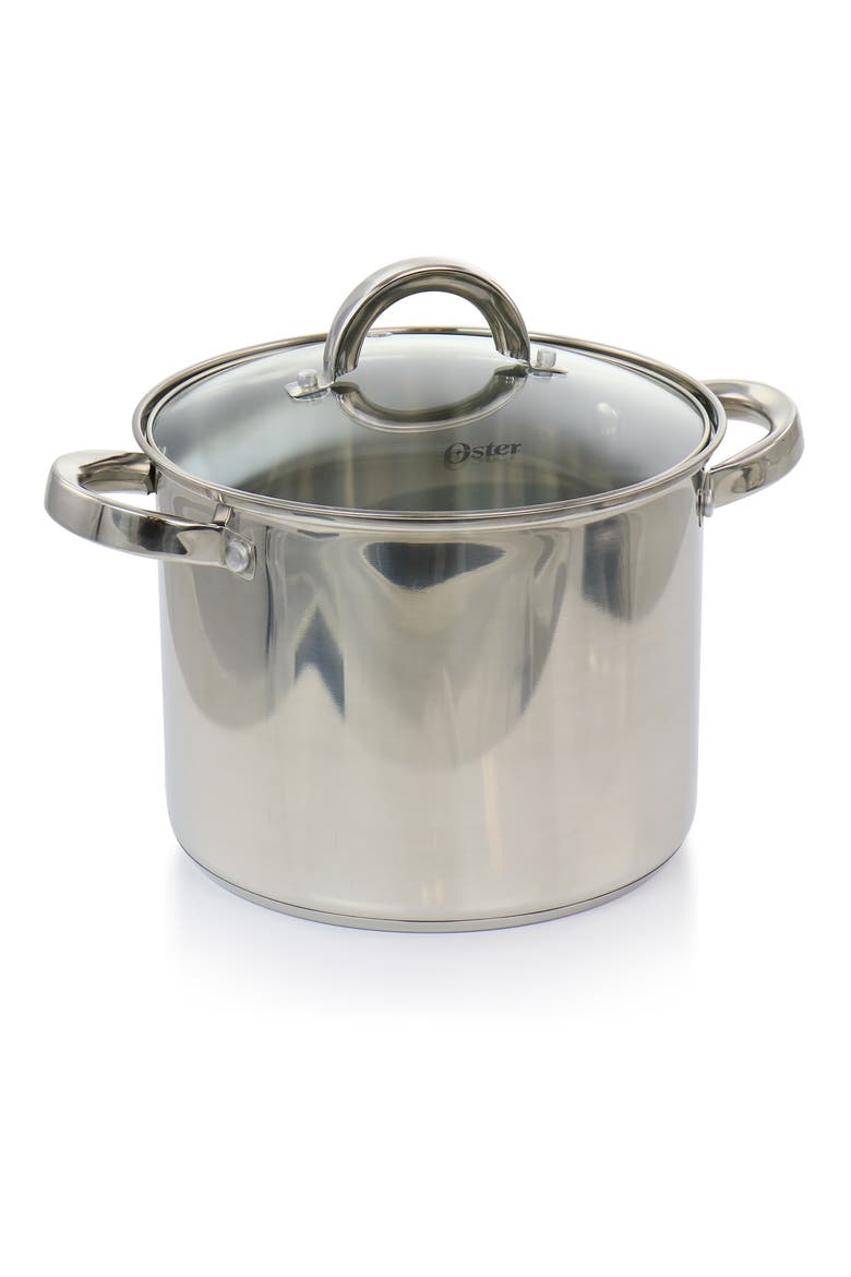 5 Quart Pasta Pot with Steamer Insert and Basket, Alternate, color, Silver