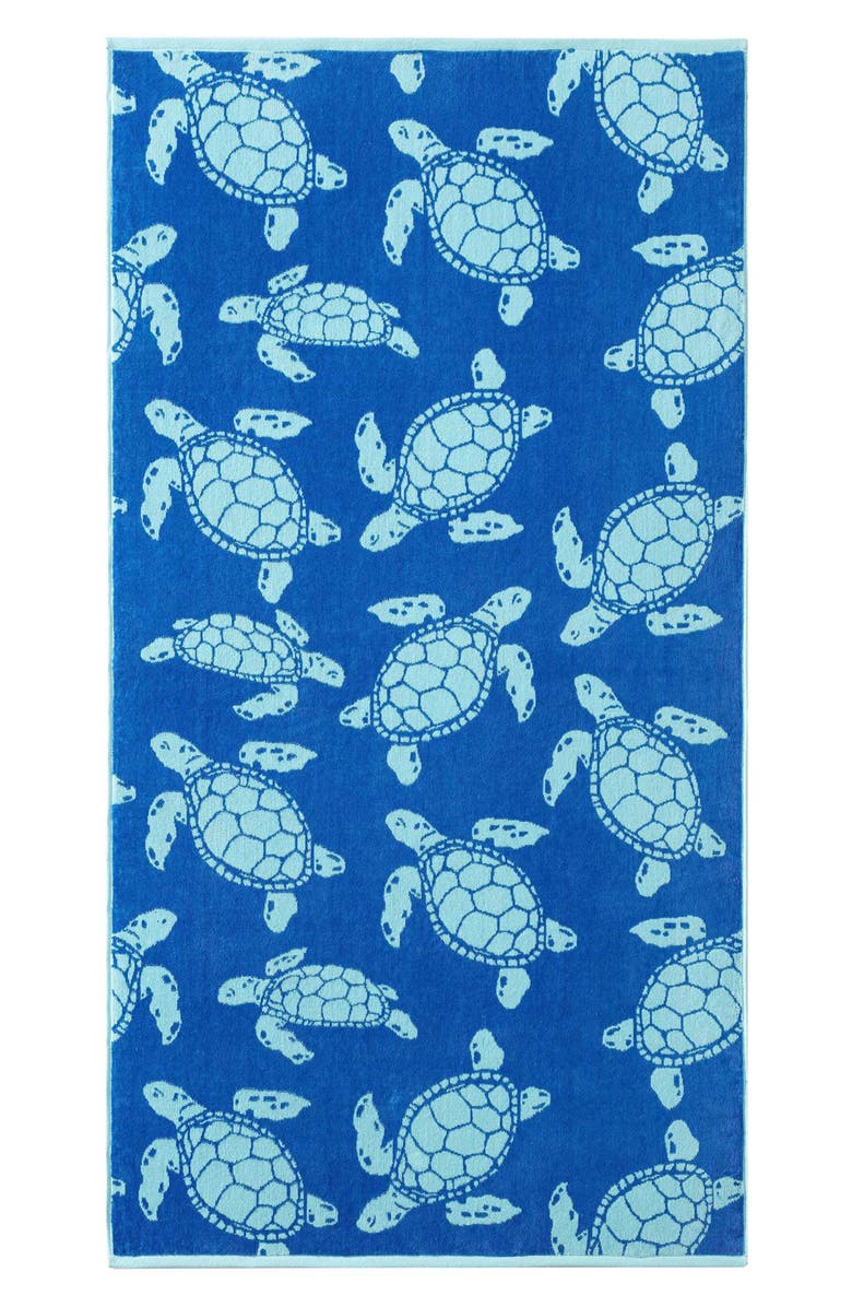 Tommy Bahama Cotton Velour Beach Towel, Main, color, Medium / Dark Blue