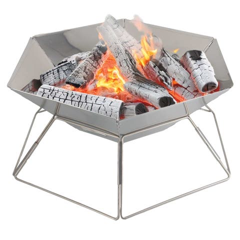 20" Portable Stainless Steel Folding Charcoal BBQ Grill