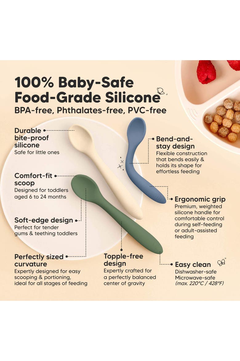 6-Pack Prep Baby Spoons, Alternate, color, Slate