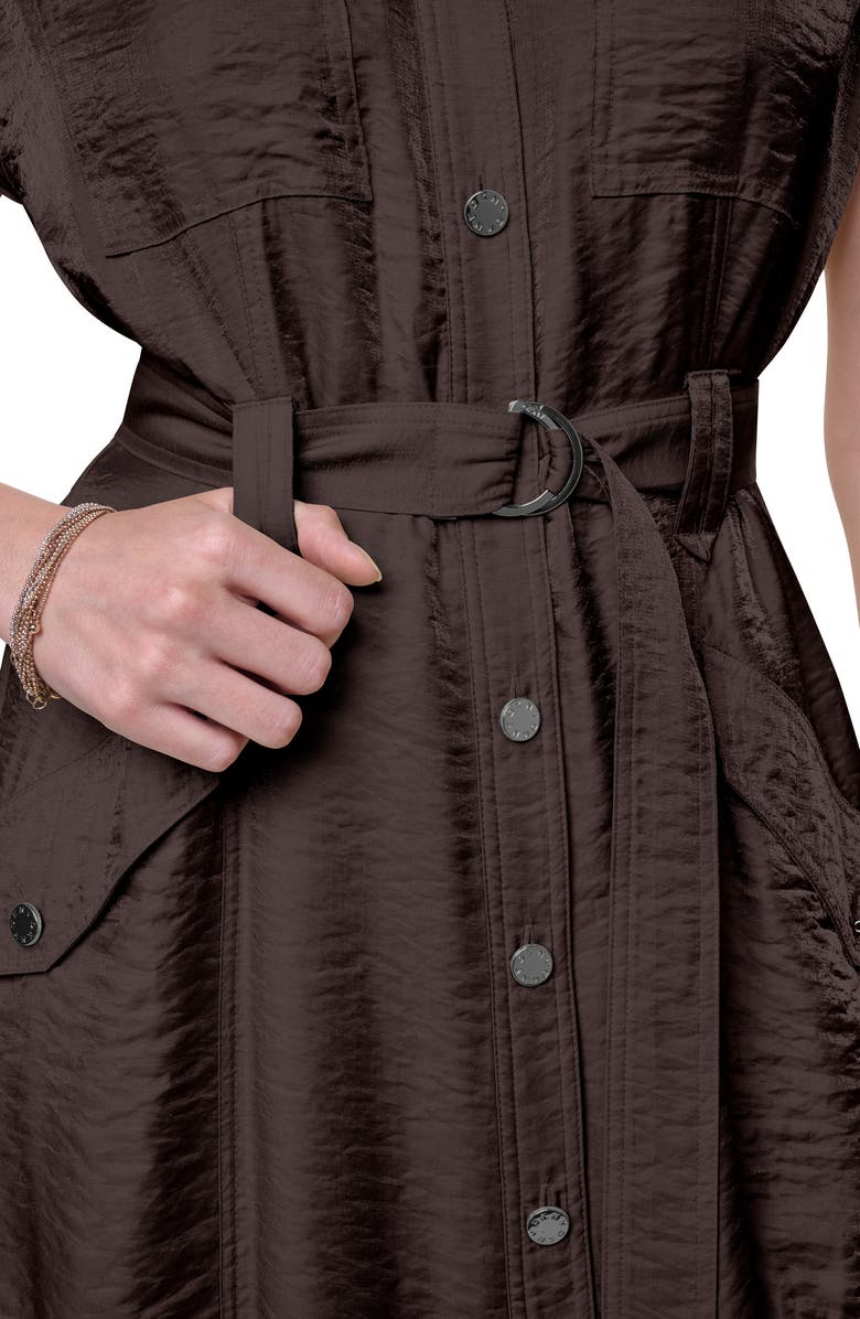 DKNY Belted Shirtdress, Alternate, color, Tobacco