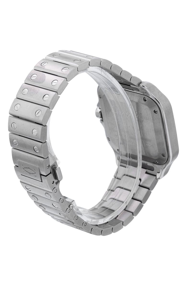 Watchfinder & Co. Cartier Preowned 2023 Santos de Cartier W4SA0005 Diamond Bracelet Watch, 35.1mm, Alternate, color, 