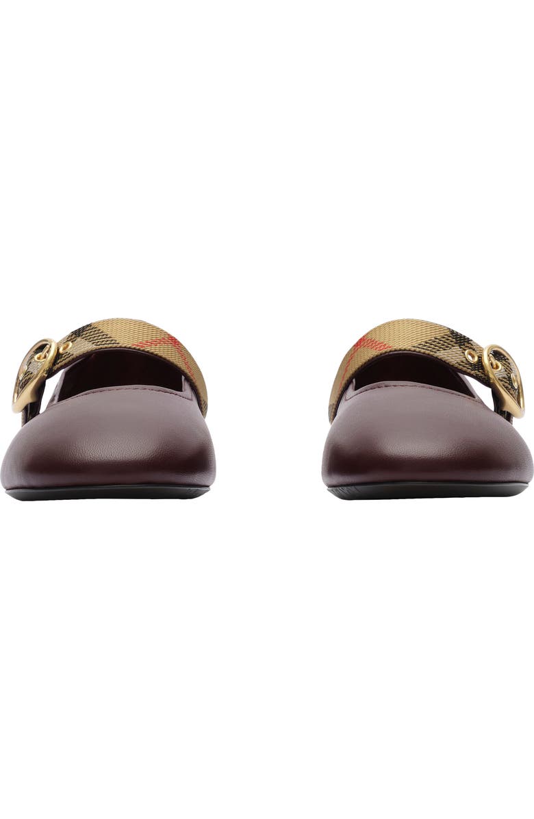 Burberry Robin Mary Jane Ballet Flat, Alternate, color, Vineyard Red