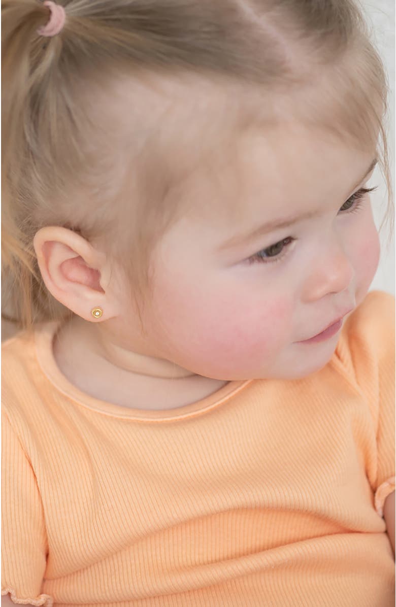 In Season Jewelry 14k Round Bezel Set Earrings, Alternate, color, Gold