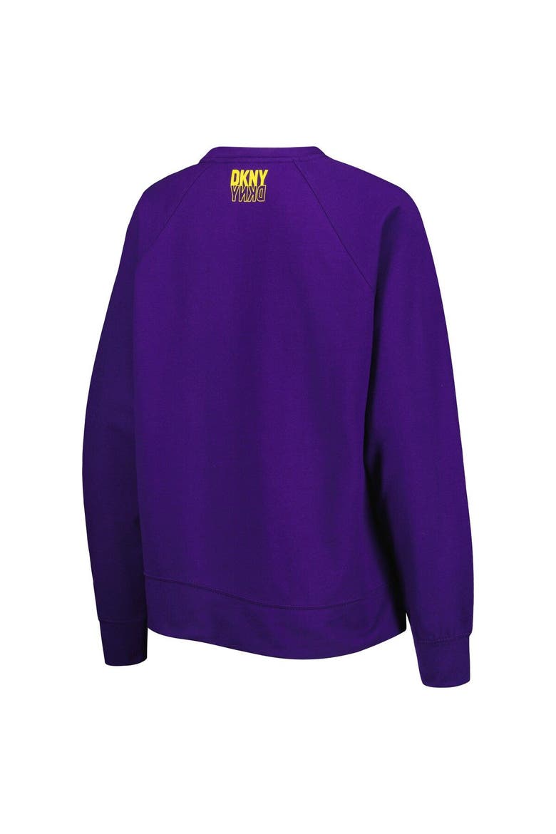 Women's DKNY Sport Purple Los Angeles Lakers Regina Raglan Pullover Sweatshirt, Alternate, color, Purple