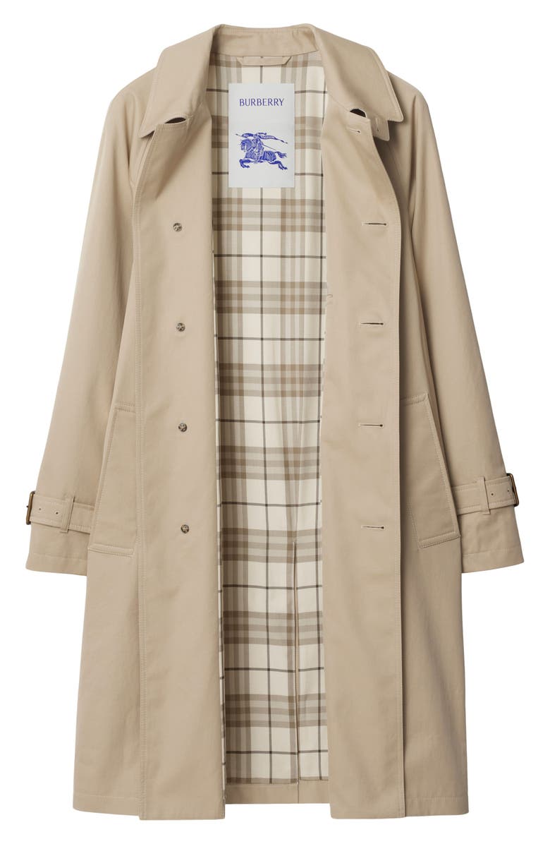 Burberry Cotton Gabardine Long Car Coat, Alternate, color, 