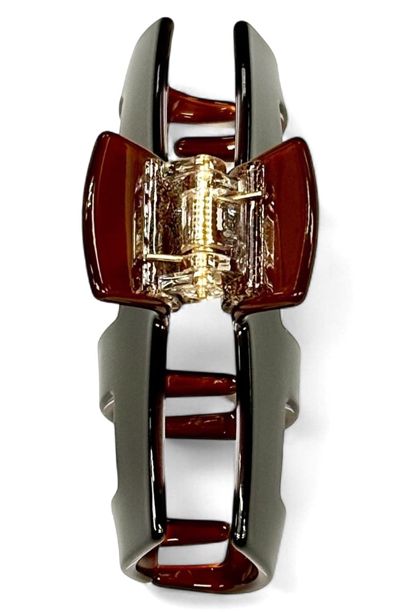 Ficcare Mae Jaw Clip, Alternate, color, Chocolate