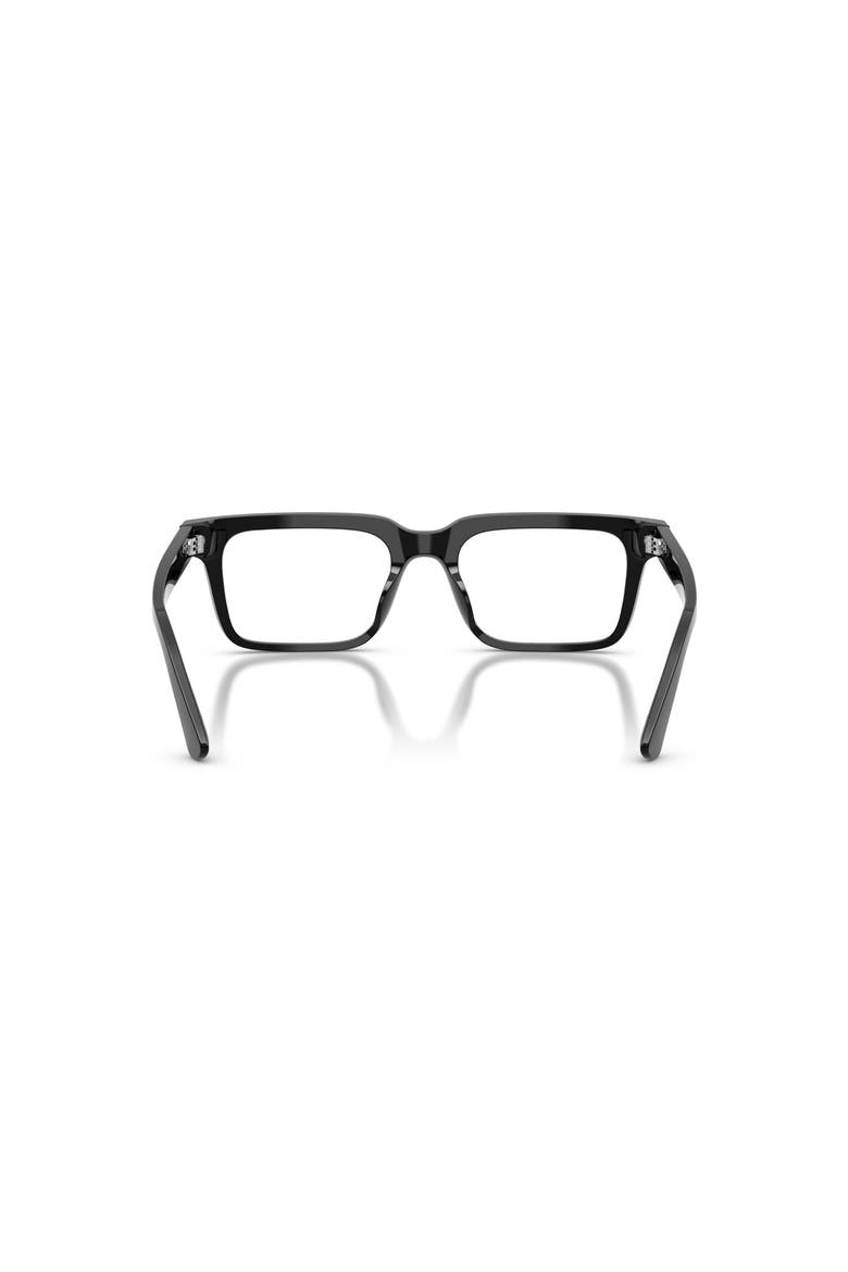 51mm Square optical glasses, Alternate, color, Black