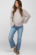 PinkBlush Straight Leg Frayed Hem Maternity Jeans