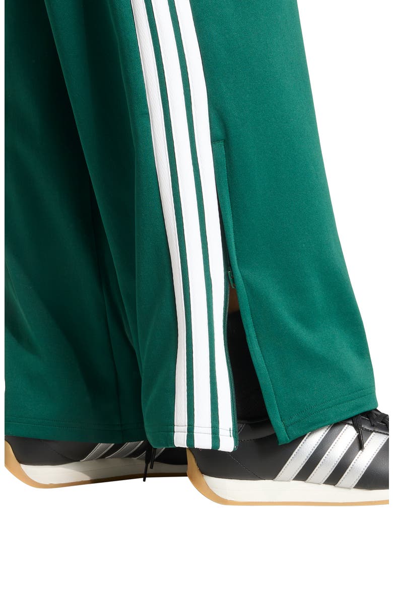 House of Tiro Wide Leg Track Pants, Alternate, color, DARK GREEN/ SCARLET/ WHITE
