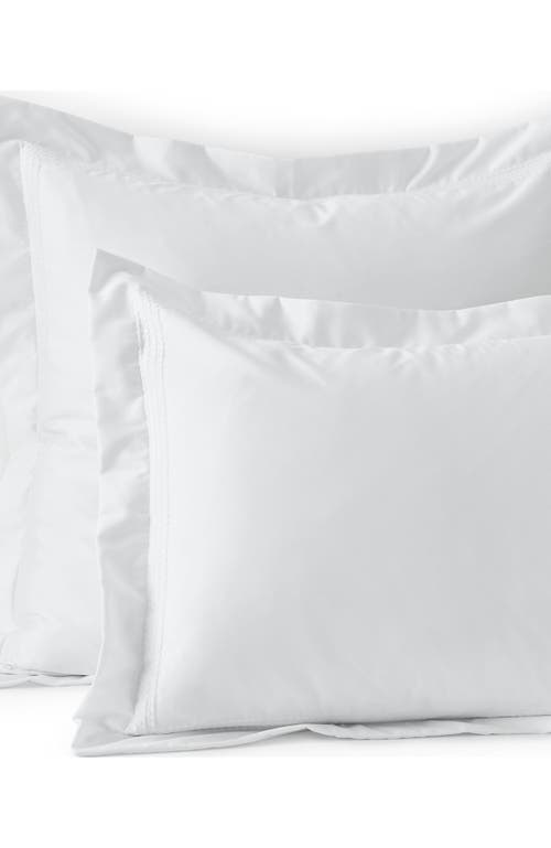Lands' End 400 Thread Count Premium Supima Cotton No Iron Sateen Embroidered Pillow Sham In White Dots