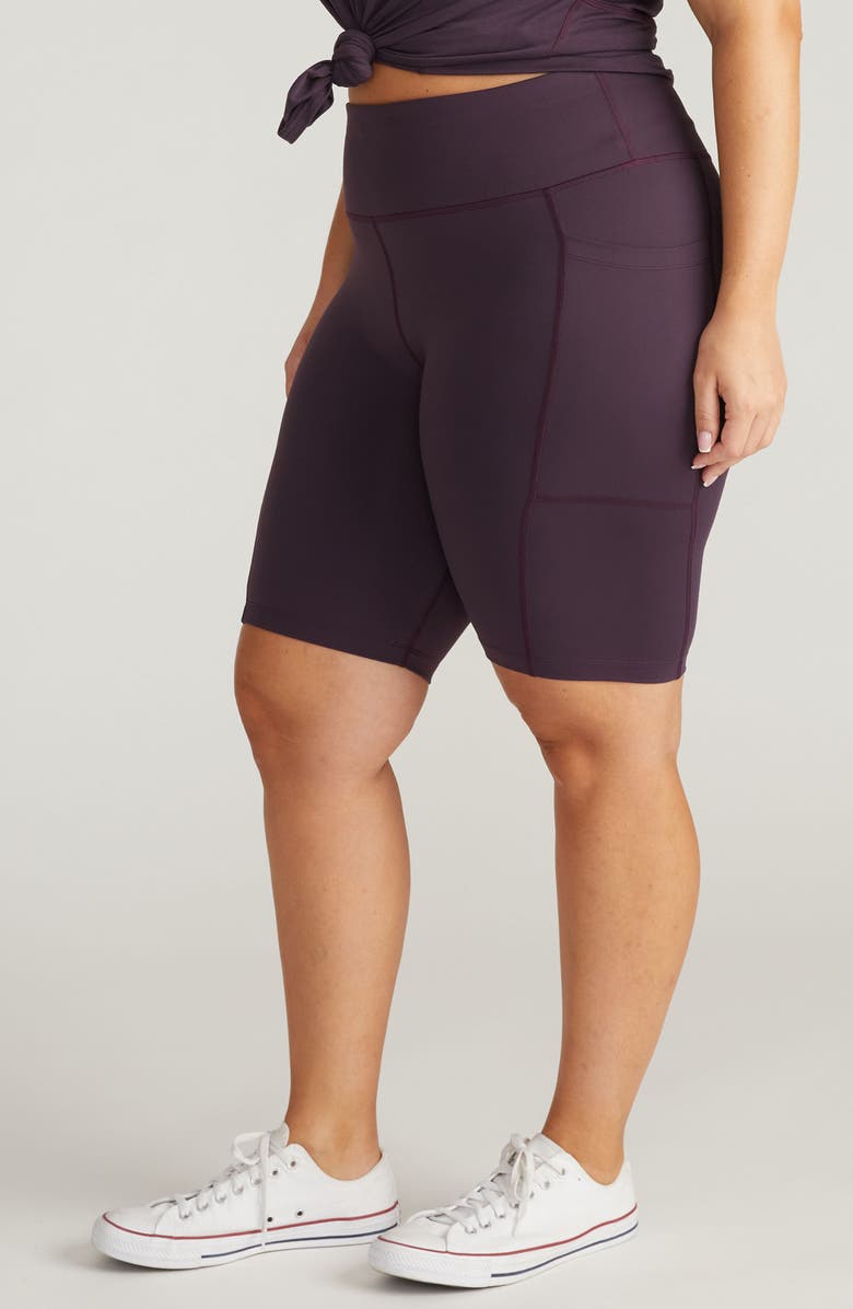 Universal Standard Next-To-Naked Bike Shorts, Alternate, color, Purple Jewel