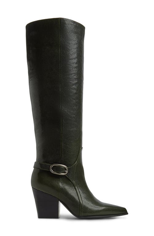 Aldo Saddle Knee High Boot In Green