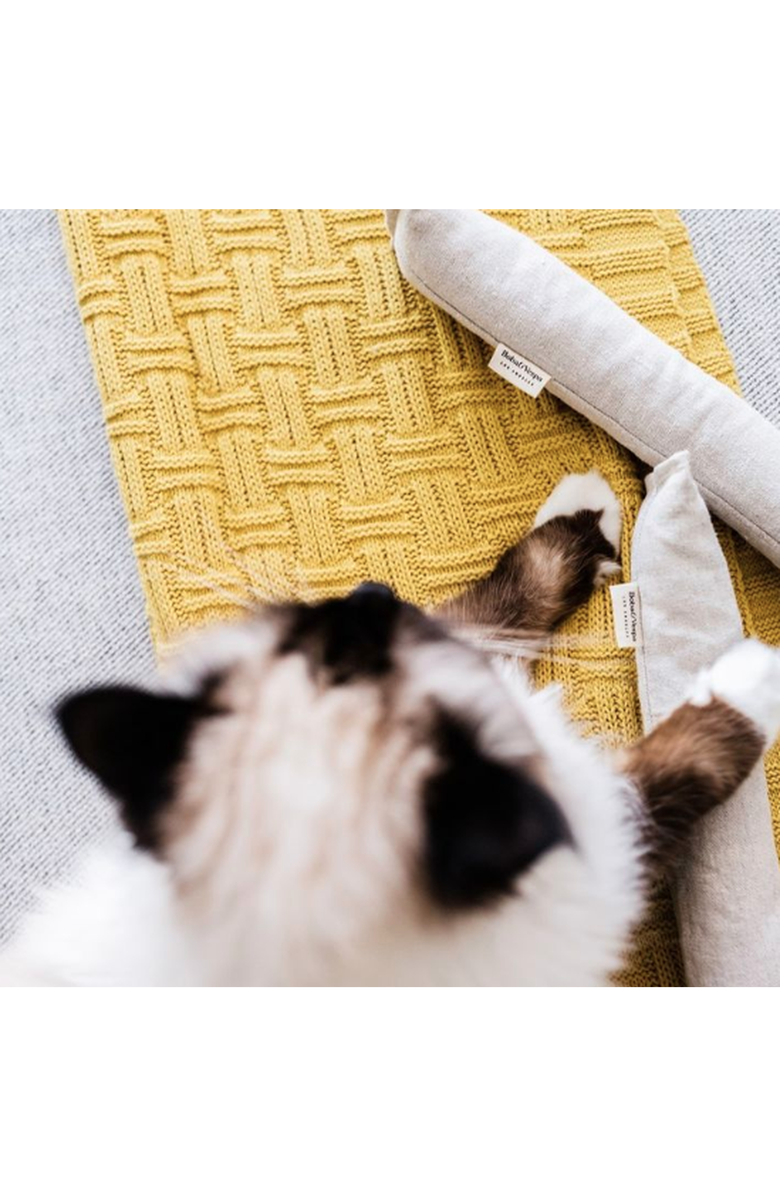 The Kind Pet Cat Kicker Toy for Bunny Kicks with Organic Catnip, Alternate, color, Natural Beige