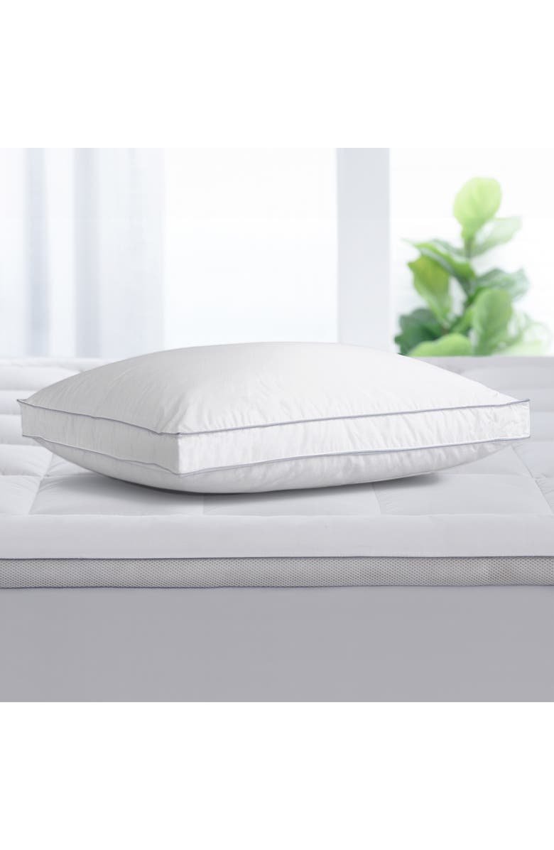 Allied Home Tempa Sleep Standard Cooling Cotton Down Alternative Gusseted Pillow, Alternate, color, White