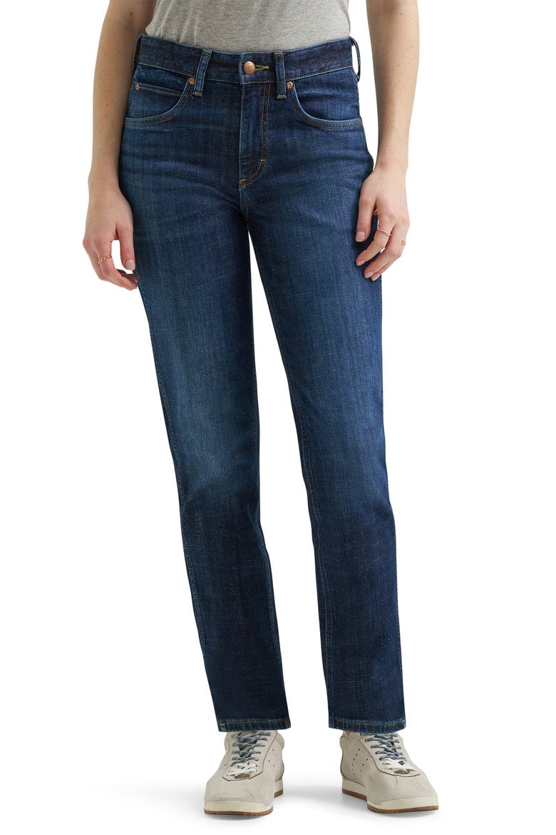 Rider™ Slim Mid Rise Straight Leg Jeans, Main, color, VALIANT INDIGO