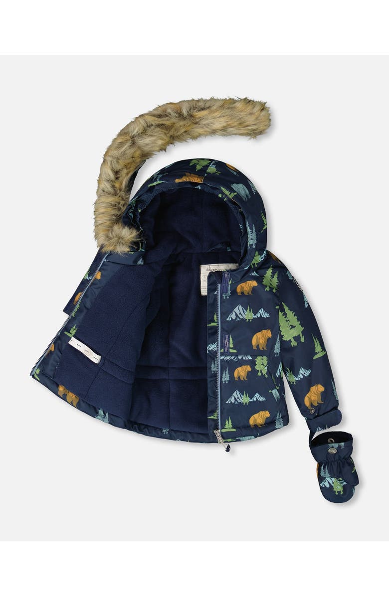 Deux par Deux Two-Piece Play Snowsuit, Alternate, color, Blue Gray