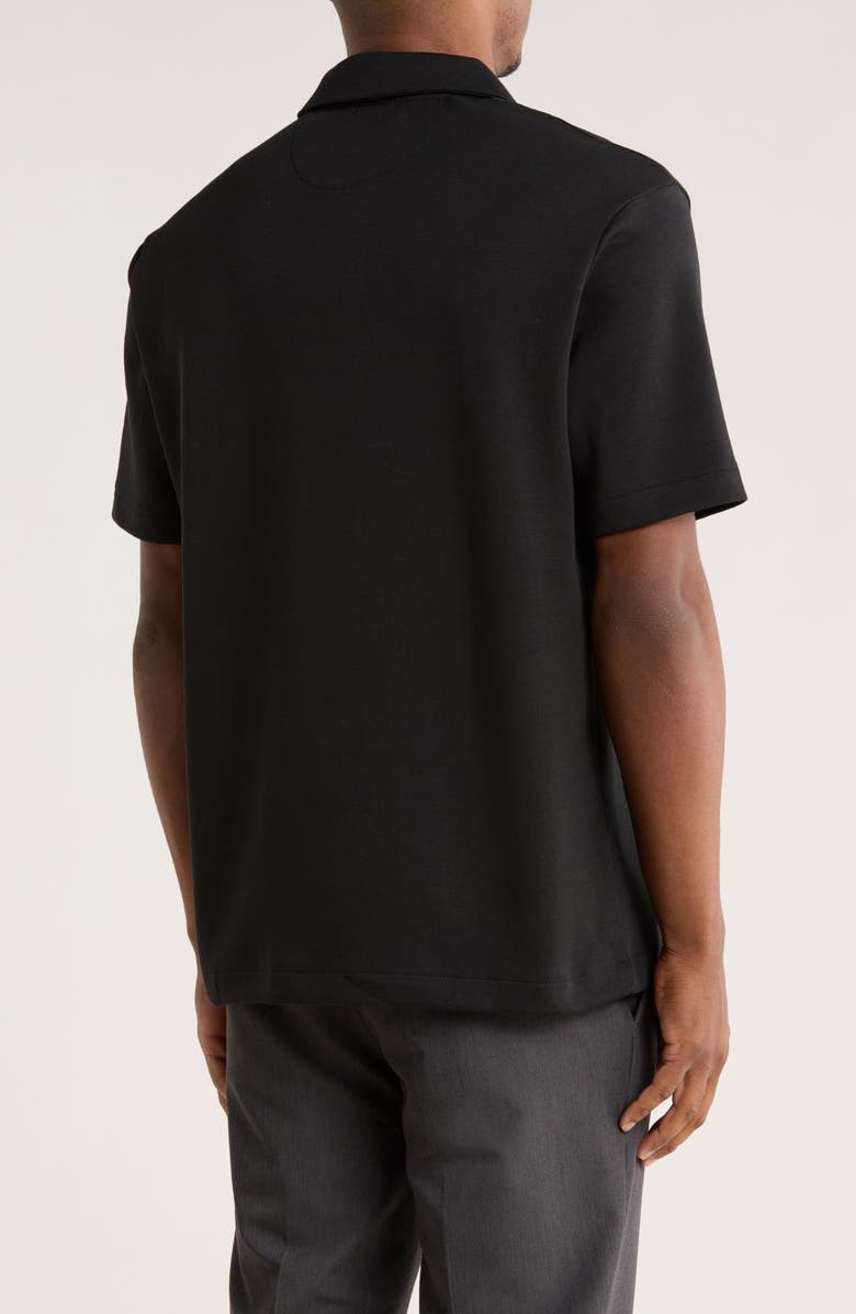 Cactus Man Quarter Zip Polo, Alternate, color, Black