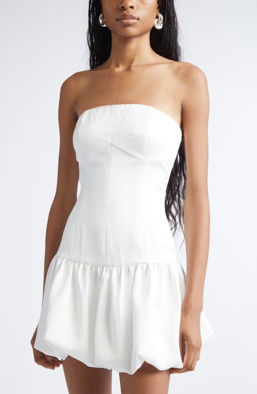 Ramy Brook Kris Strapless Bubble Hem Minidress In White