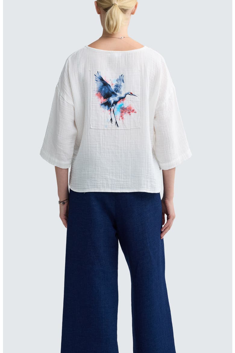 Viola Solid Muslin Blouse, Alternate, color, Ecru