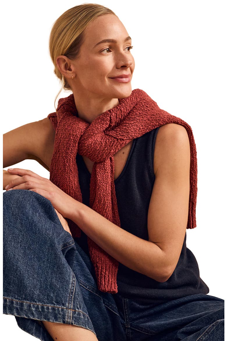 Scoop Neck Knitted Tank Top, Alternate, color, Navy