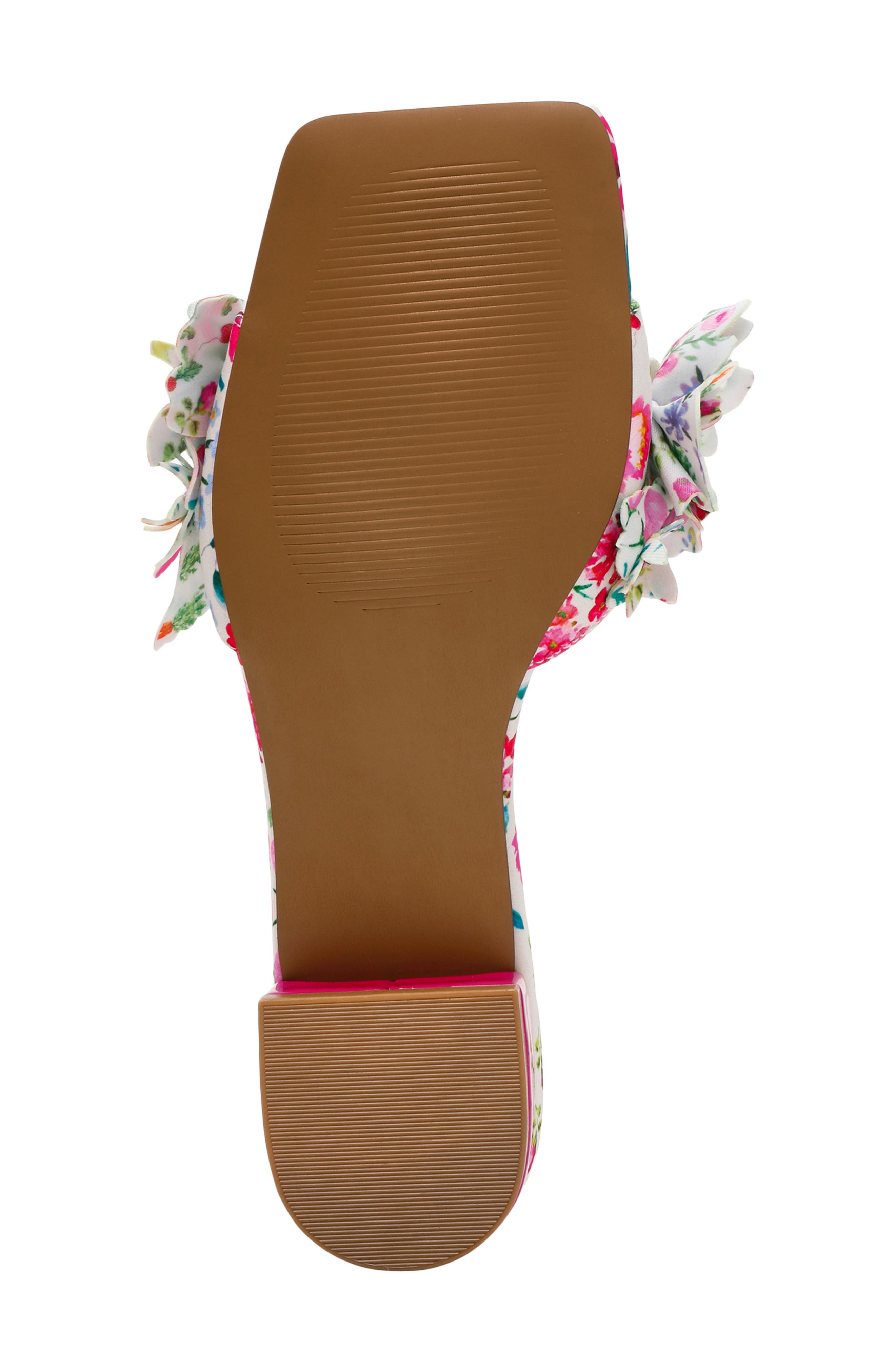 Betsey Johnson Glorria Slide Sandal, Alternate, color, Natural Floral Multi