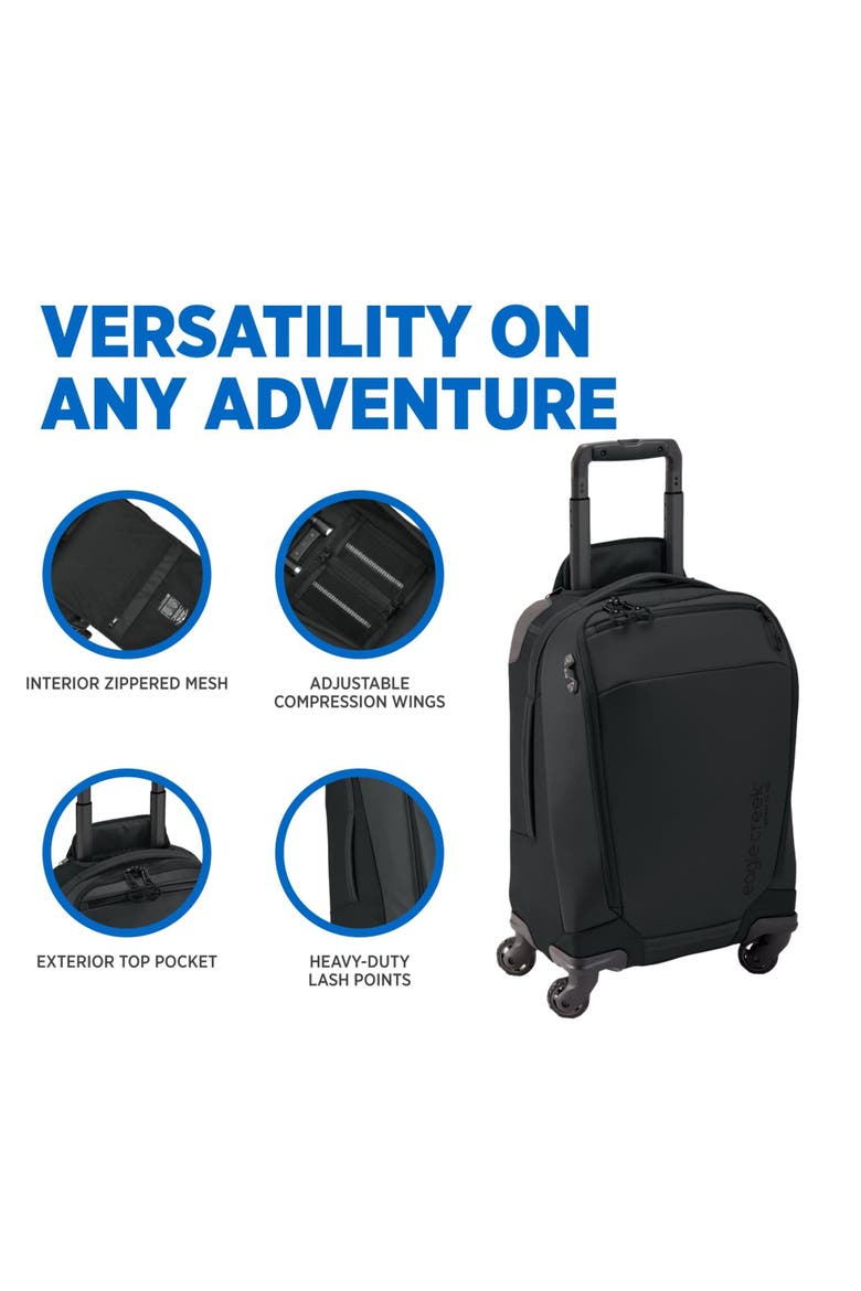 Tarmac XE 4 Wheeled Carry On Luggage, Alternate, color, Black
