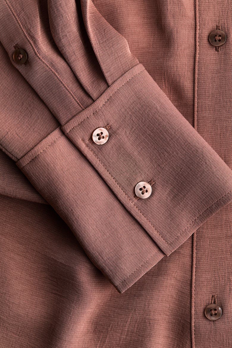 Draped Shirt, Alternate, color, Dark dusty pink