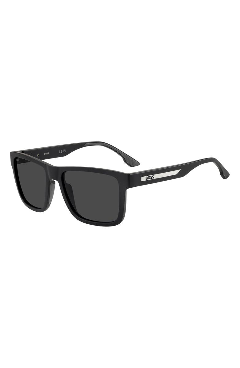 BOSS 56mm Sunglasses, Alternate, color, Black/ Grey