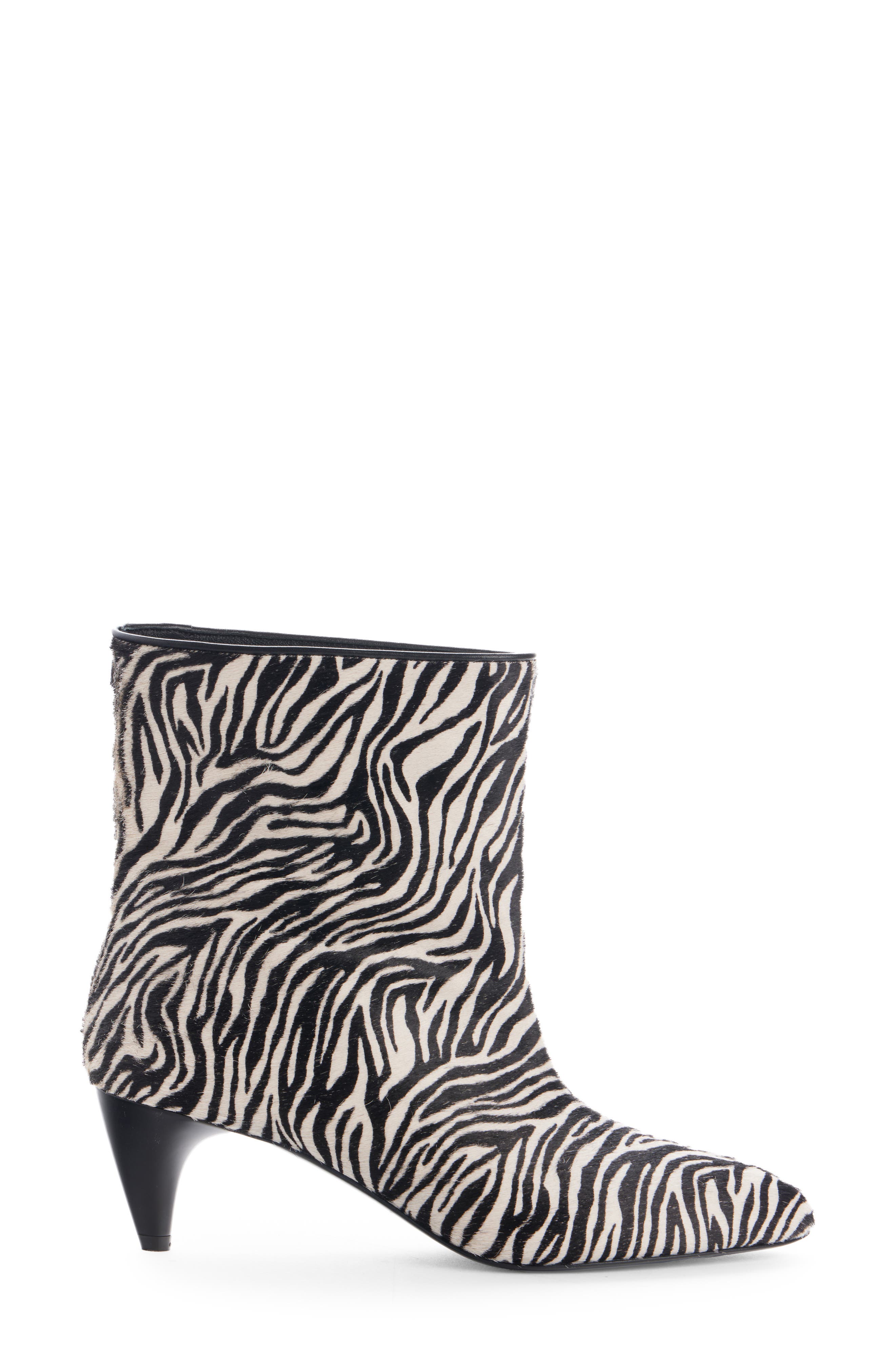 Jany Genuine Calf Hair Bootie, Alternate, color, ZEBRA