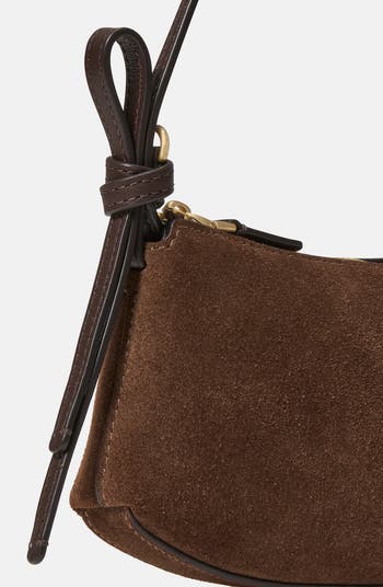 loop suede pochette bag