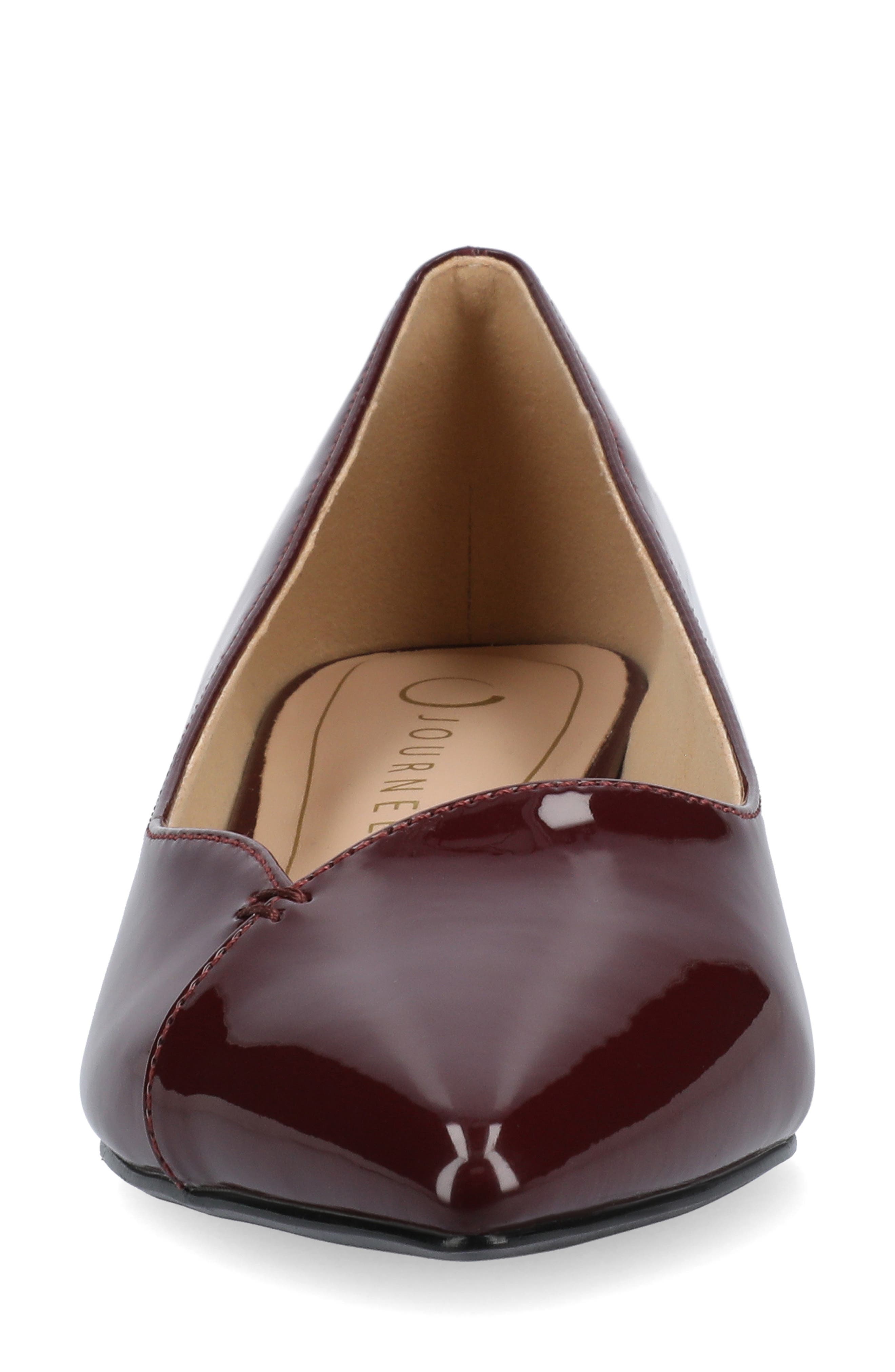 Carmin Pointed Toe Flat, Alternate, color, PATENT/ OXBLOOD