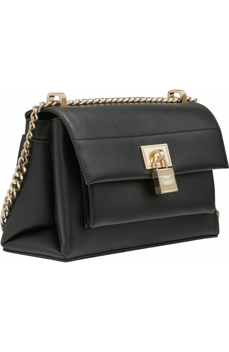 DKNY Evie Flap Shoulder Bag, Alternate, color, Blk/Gold
