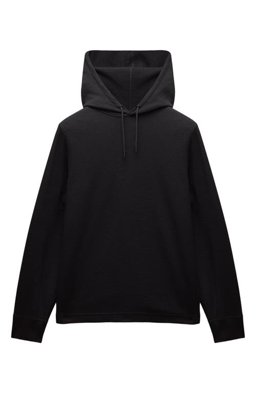 Reigning Champ Lightweight Waffle Stitch Hoodie In Black