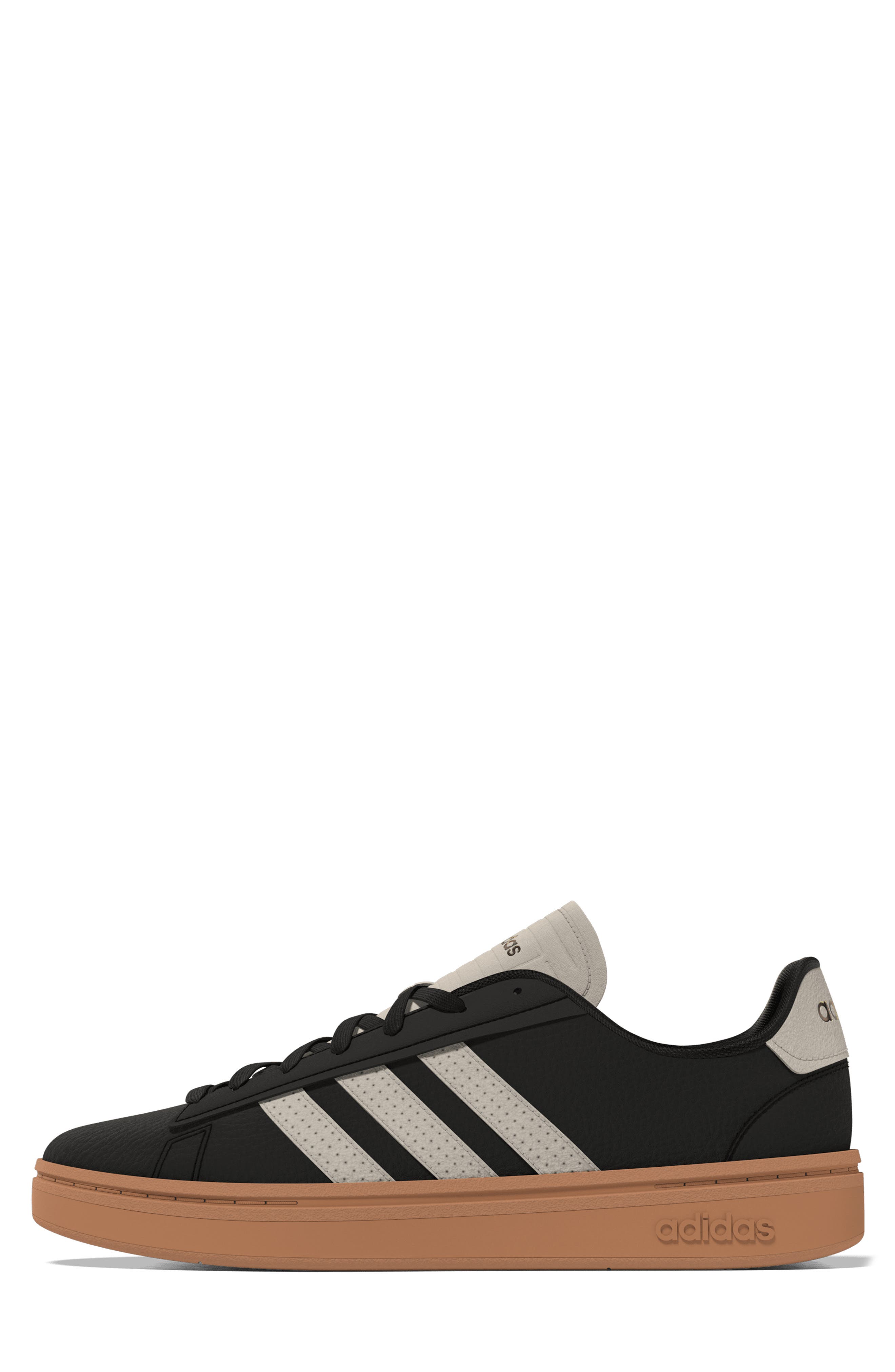 Grand Court Alpha Sneaker, Alternate, color, BLACK/ ALUMINA/ GOLD METALLIC
