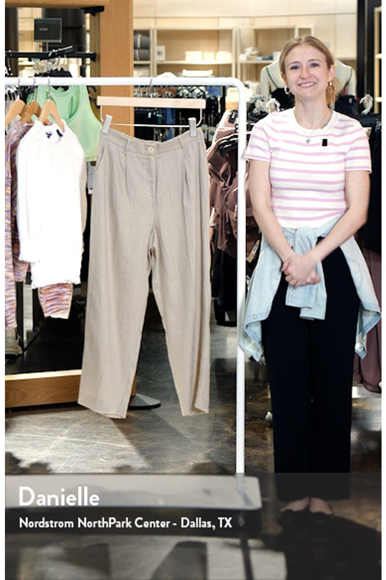 Brunoli Linen Ankle Straight Leg Pants video