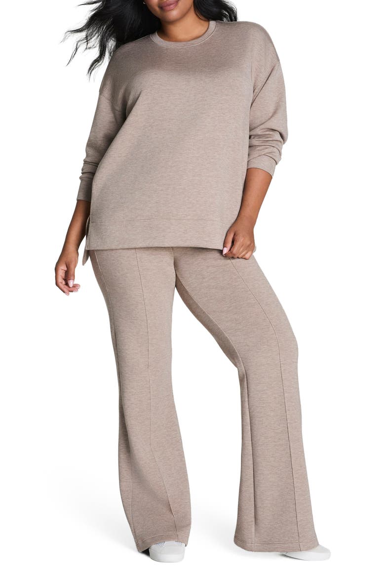 Air Essentials Brushed Crewneck Top, Alternate, color, BIRCH HEATHER