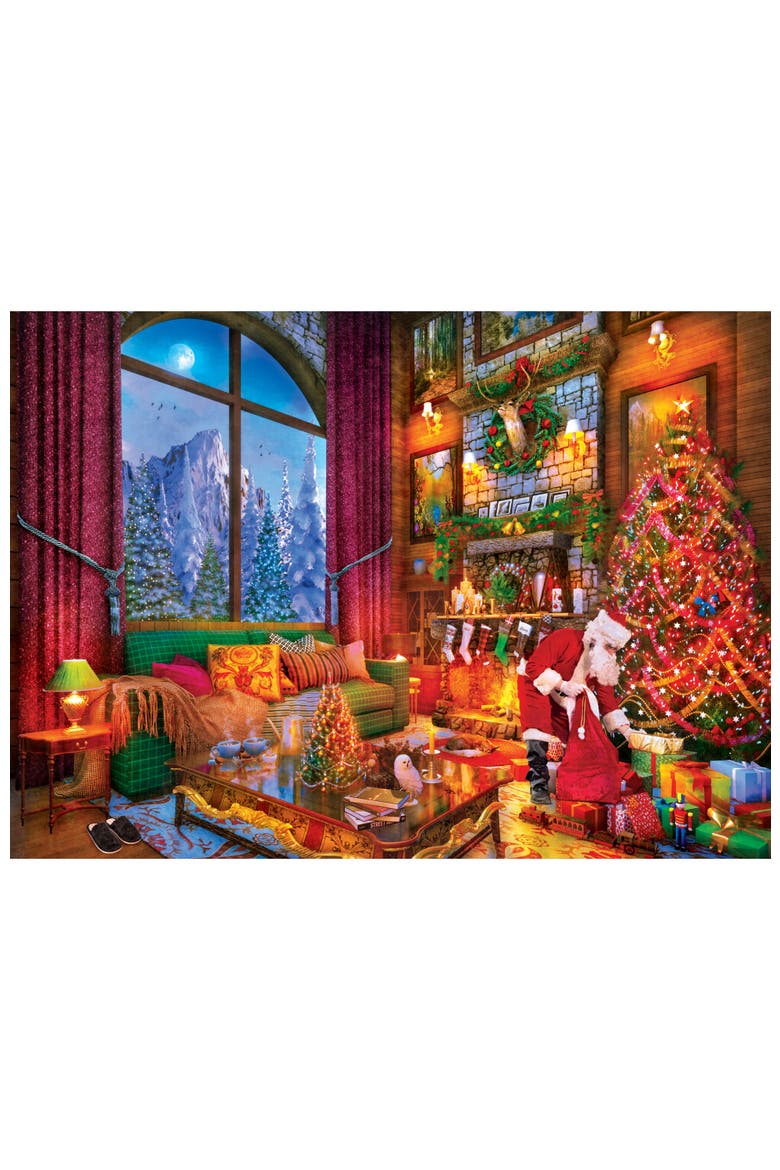 Christmas Lodge 1000 Piece Jigsaw Puzzle, Alternate, color, Multicolor