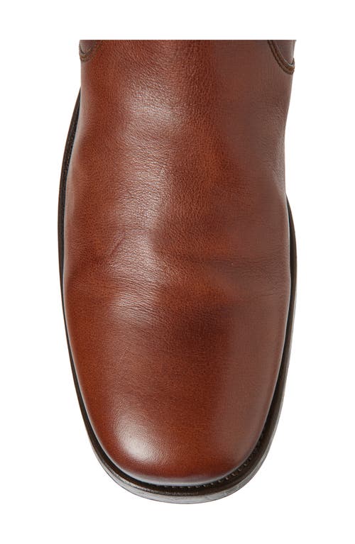 Prada Mens Leather Boots Round Toe Design In Brown