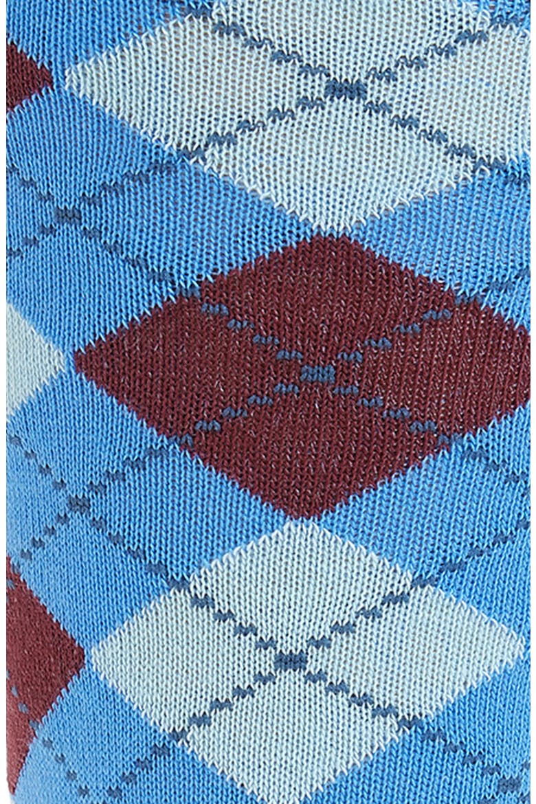 Argyle Combed Cotton Blend Dress Socks, Alternate, color, BLUE- BURGUNDY