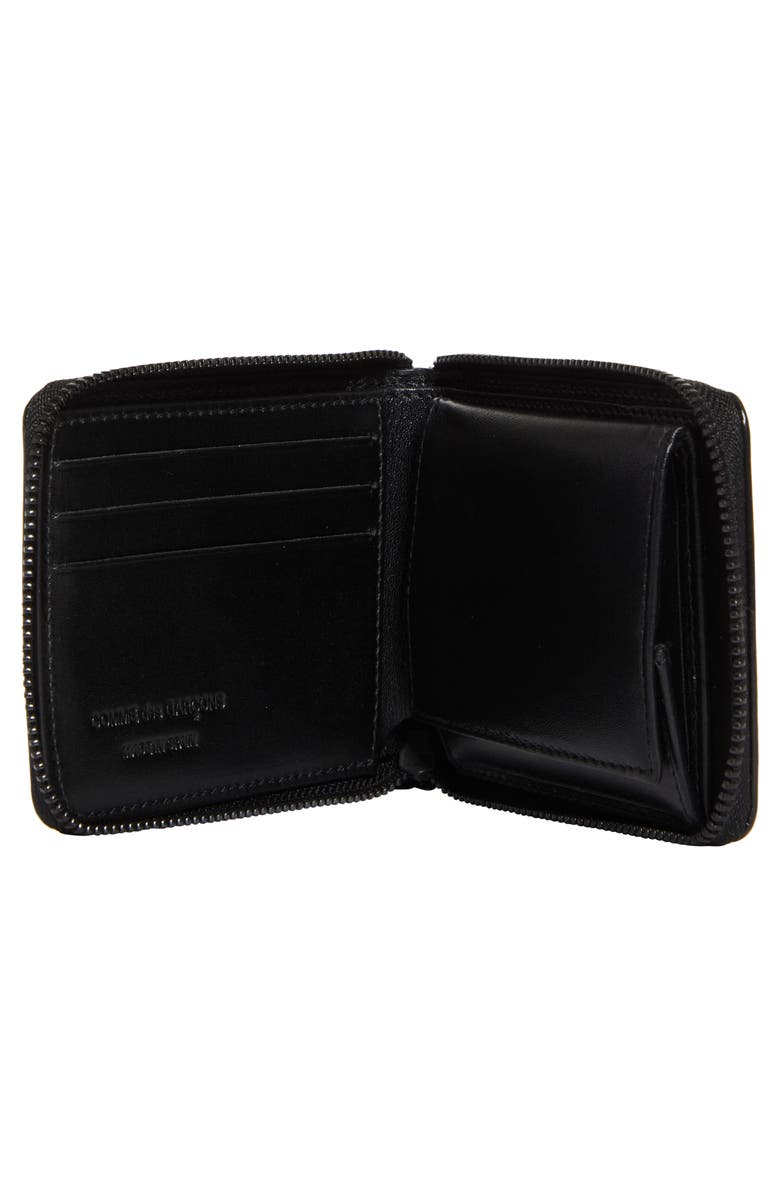 Comme des Garçons Wallets Zipper Medley Leather Wallet, Alternate, color, Black