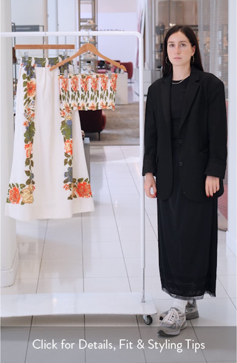 Ruby Floral Cotton & Linen Top & Midi Skirt Set, sales video thumbnail