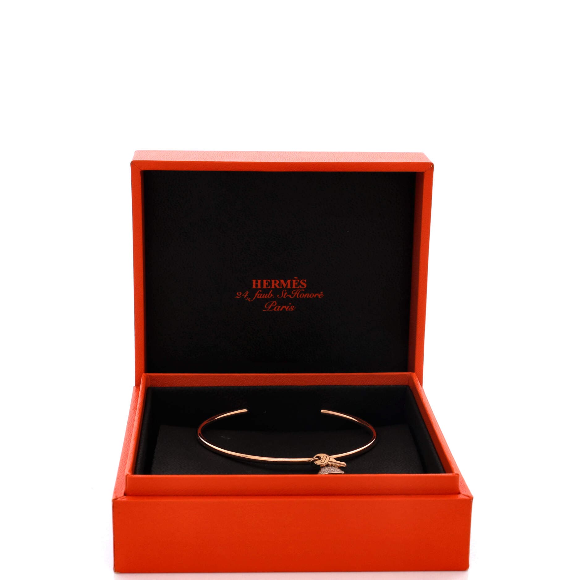 Kelly Clochette Cuff Bracelet 18K Rose Gold with Diamonds Small, Alternate, color, Metallic Gold