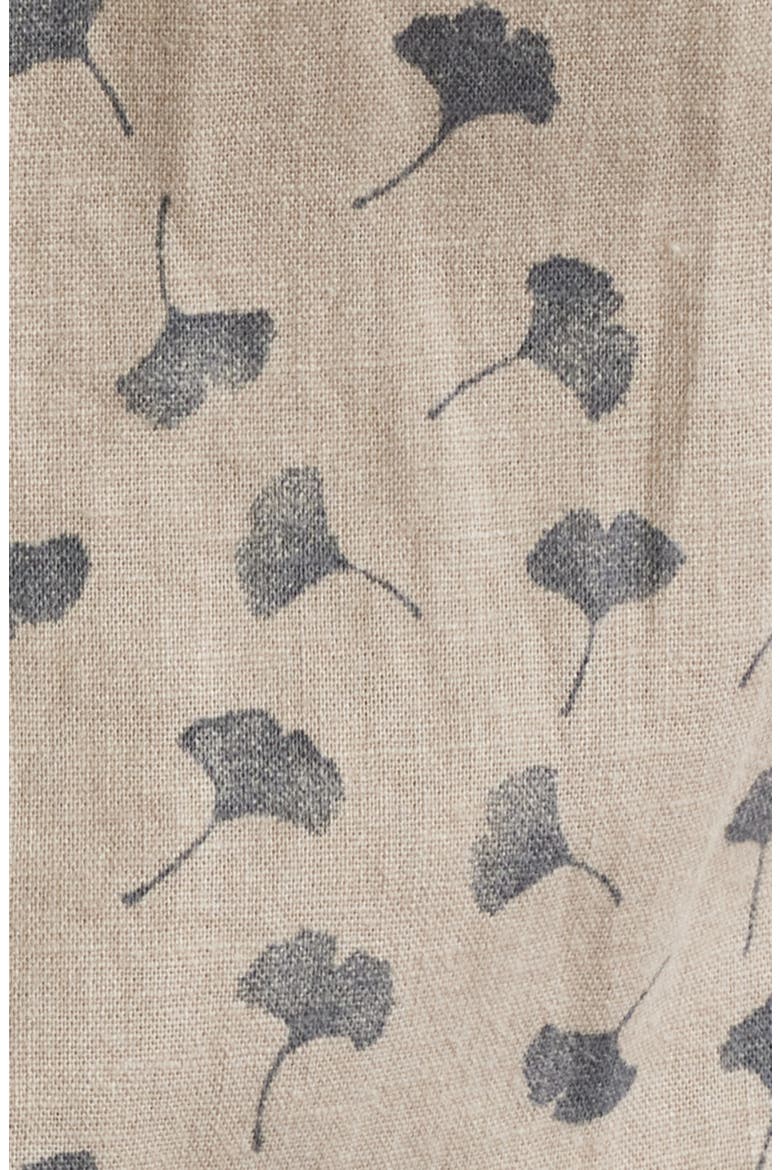 Carson Short Sleeve Stretch Linen Blend Button-Up Shirt, Alternate, color, JAPANESE GINGKO BULGUR